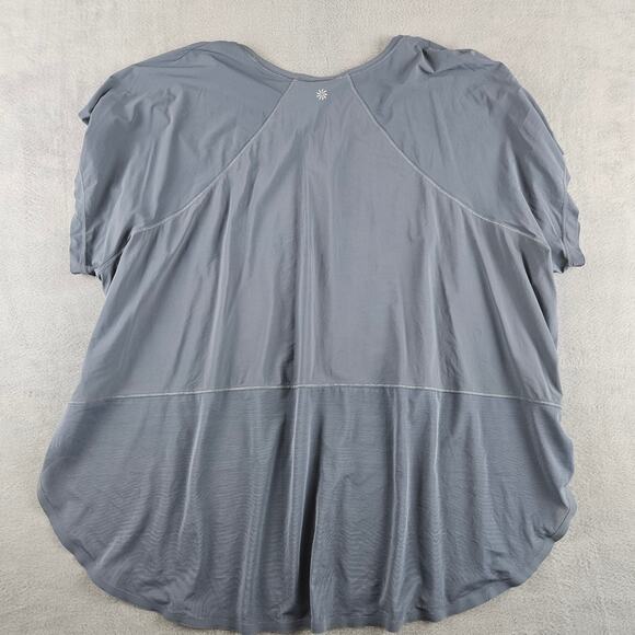 Athleta Grey Blue Activewear Plus Size Tshirt Top Size 3x - Picture 2 of 6